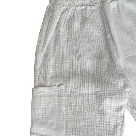 Dreamers White Textured Pants - Picture 2 of 7